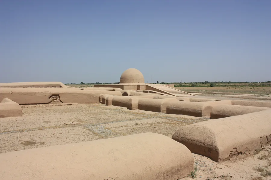 Fayaz Tepe archaeological site near Termez in Uzbekistan