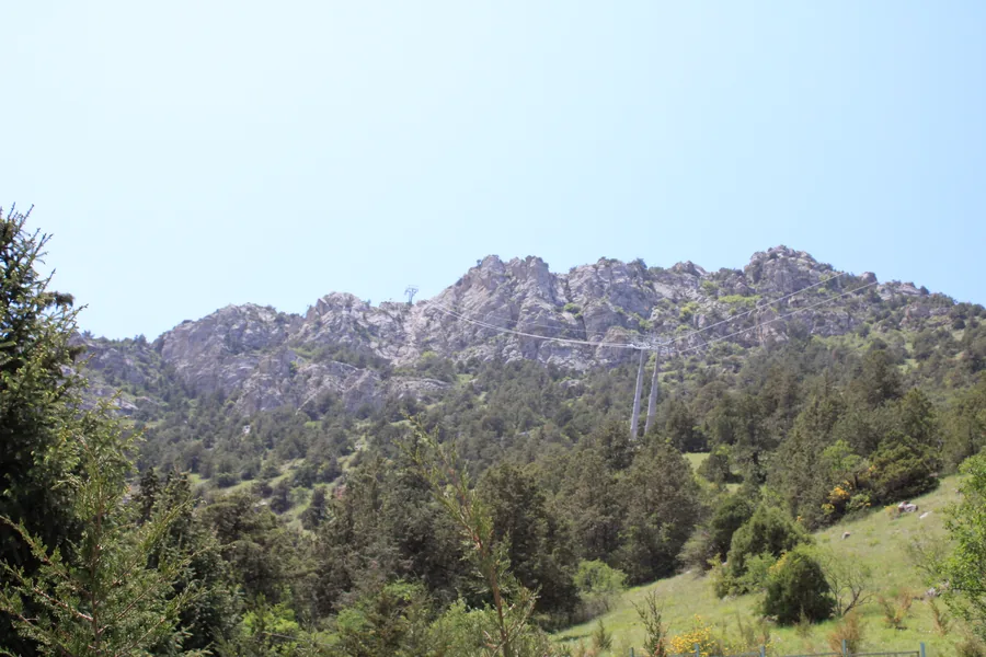 Mountain slopes and forests in Zaamin National Park, Uzbekistan